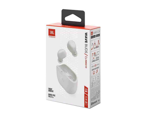 Навушники JBL Wave Buds TWS White (JBLWBUDSWHT)